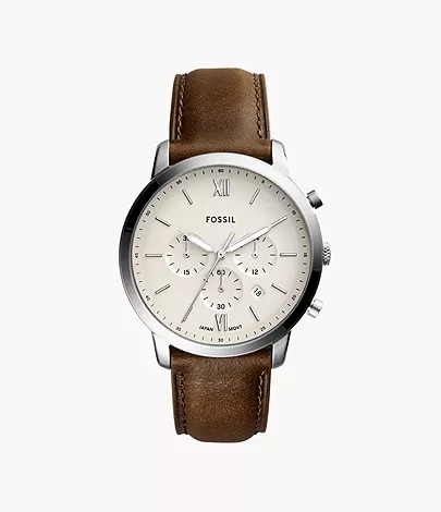 fossil.com | Neutra Chronograph Brown Leather Watch