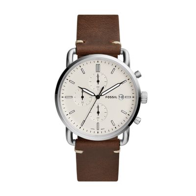 Fossil commuter stainless on sale steel