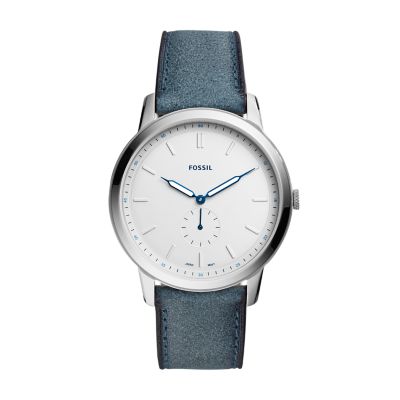 Fossil minimalist watch clearance blue