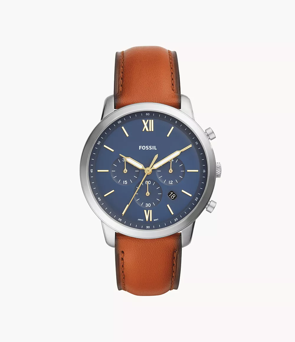 Neutra Chronograph Brown Leather Watch Jewelry
