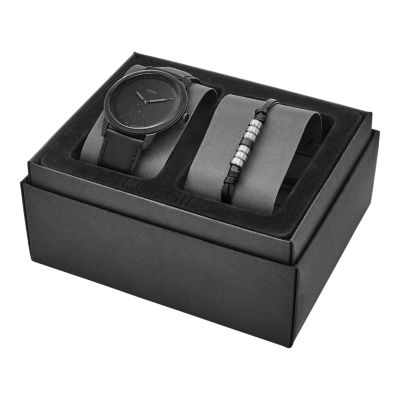 Fossil minimalist hot sale black leather