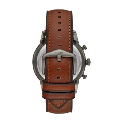 Townsman chronograph shop java leather watch