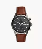 Townsman Chronograph Amber Leather Watch