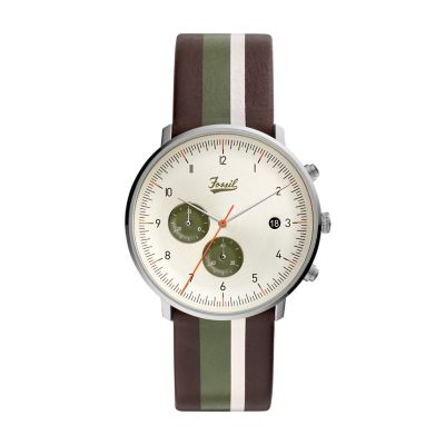 Chase timer chronograph outlet whisky leather watch