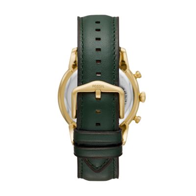 Fossil green leather watch new arrivals