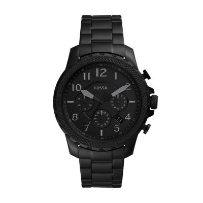 Fossil nate hotsell brushed steel watch