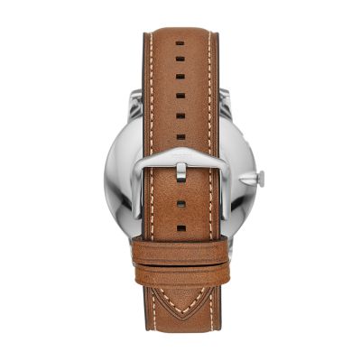 The Minimalist Three Hand Brown Leather Watch FS5619 Fossil