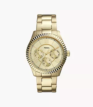 Chapman Multifunction Gold-Tone Stainless Steel Watch