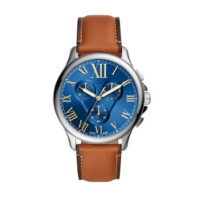 Monty Chronograph Luggage Leather Watch