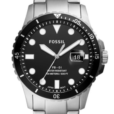 fossil men's silver sport watch