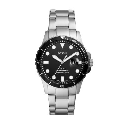 FB-01 Three-Hand Date Stainless Steel 