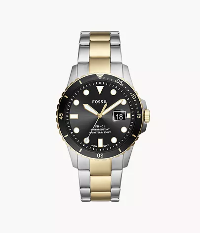 FB-01 Three-Hand Date Two-Tone Stainless Steel WatchFB-01 Three-Hand Date Two-Tone Stainless Steel Watch