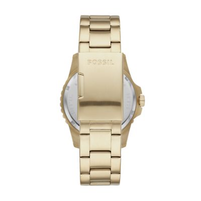 stoomboot account hersenen FB-01 Three-Hand Date Gold-Tone Stainless Steel Watch - FS5658 - Fossil