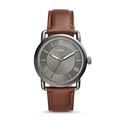 Copeland 42-mm Three-Hand Brown Leather Watch