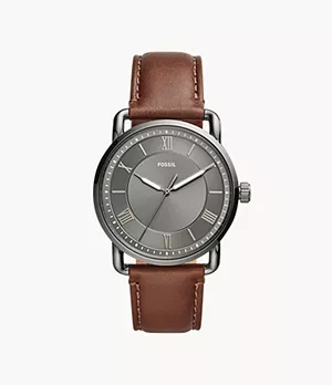 Copeland 42-mm Three-Hand Brown Leather Watch
