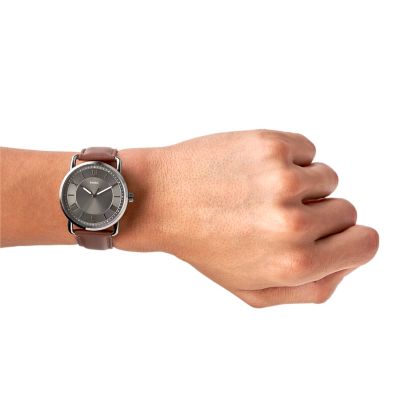 Copeland 42-mm Three-Hand Brown Leather Watch - FS5664 - Fossil