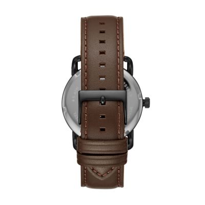 Copeland 42 mm Three Hand Brown Leather Watch FS5666 Fossil