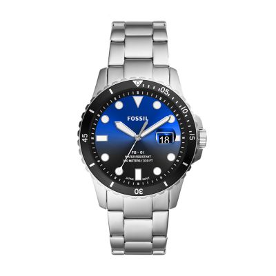 FB-01 Three-Hand Date Stainless Steel Watch