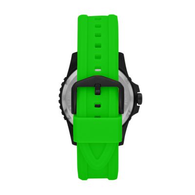 Green fossil hotsell watch men's