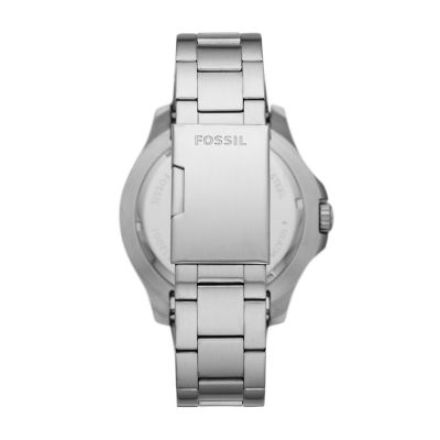 FB 02 Three Hand Date Stainless Steel Watch FS5687 Fossil