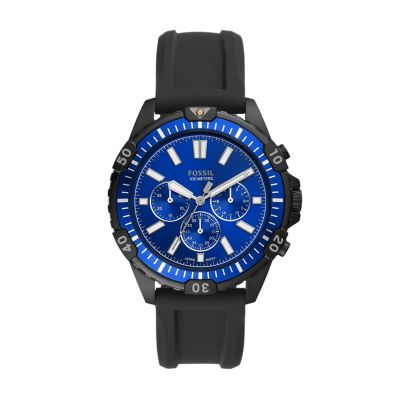 Garrett Chronograph Black Silicone Watch