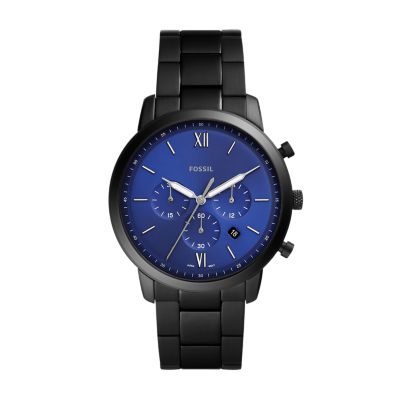 Montre chronographe Neutra en acier inoxydable noir FS5525 Fossil