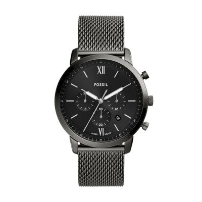 Neutra Chronograph Smoke Stainless Steel Mesh Watch - FS5699 - Fossil