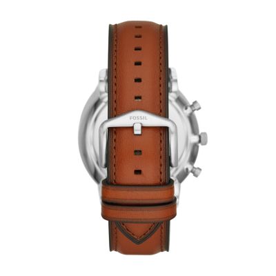 Coffret montre Neutra chronographe en cuir, brun, et bracelet