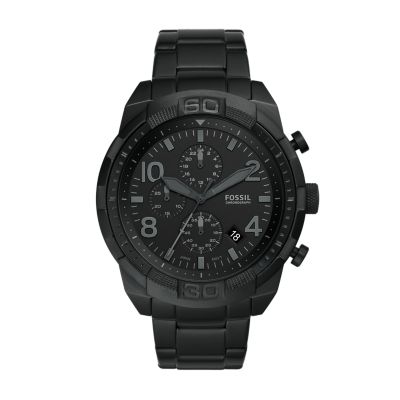 Chronograph - Fossil - FS5712 Black Watch Bronson Steel Stainless