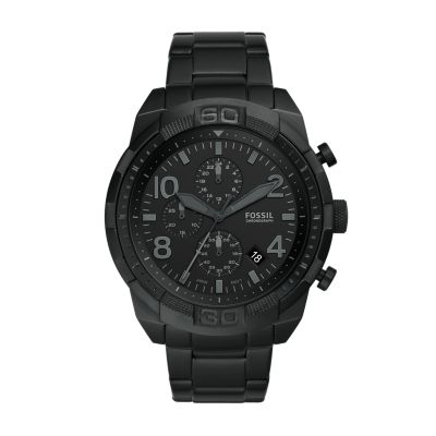 Bronson Chronograph Black Stainless Steel Watch