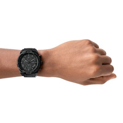 Fossil Men's Bronson Chronograph Black Stainless Steel Watch 