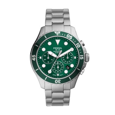 Green dial fossil watch new arrivals