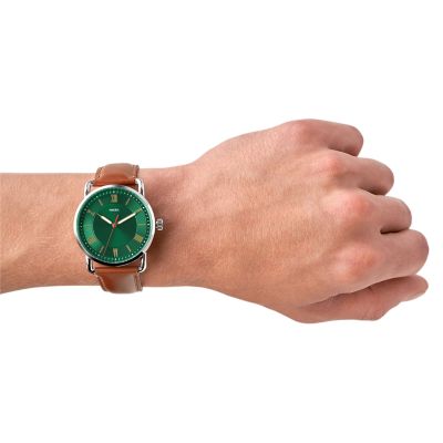 Fossil watch best sale green dial