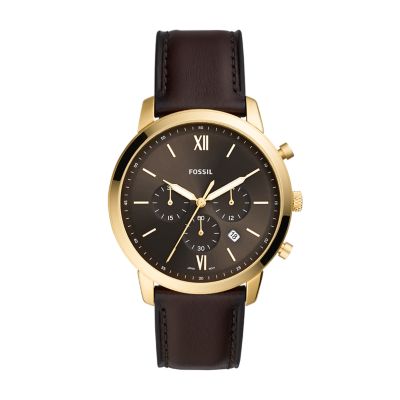 Neutra Chronograph Brown Watch - Fossil Leather - FS5763