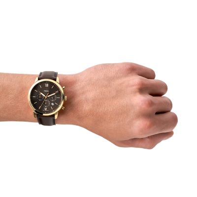 FOSSIL NEUTRA クロノグラフ ブラウン レザーウォッチ フォッシル 3626