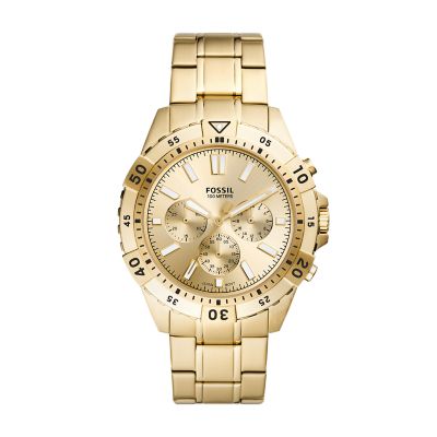 Bekend Regeneratief Nieuwheid Garrett Chronograph Gold-Tone Stainless Steel Watch - FS5772 - Fossil