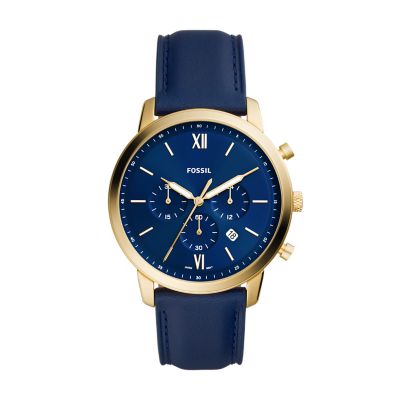 Fossil blue leather on sale watch