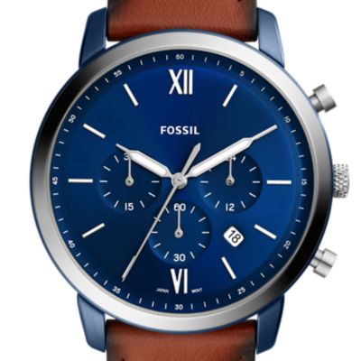 leather fossil watch