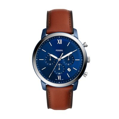 

Fossil Homme Montre Neutra chronographe en cuir brun clair