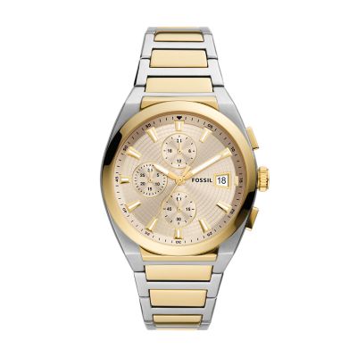 Everett Chronograph Two-Tone Stainless Steel Watch - FS5796 - Fossil