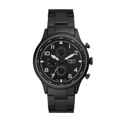 Fossil black hotsell metal watch