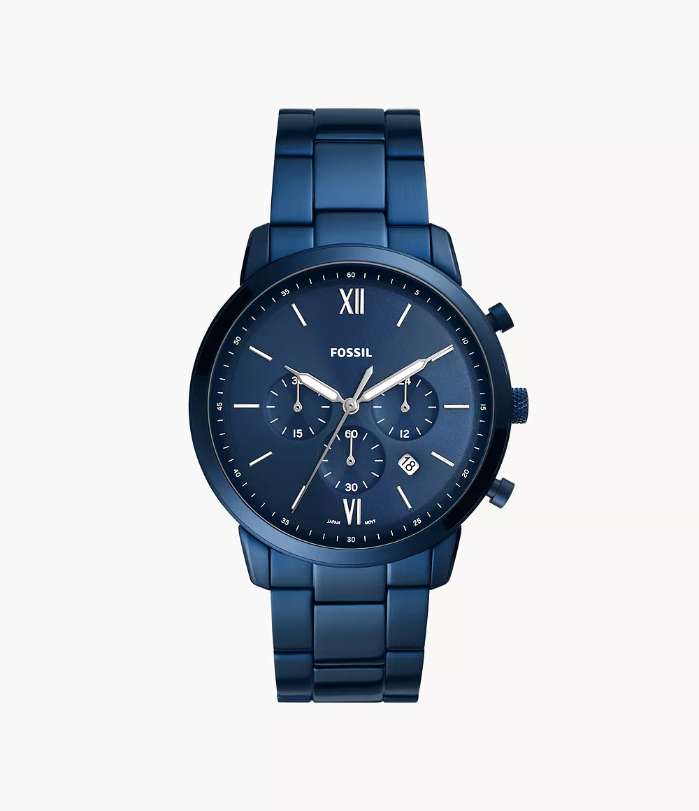 Fossil Men's Neutra Chronograph Ocean Blue Stainless Steel Watch
