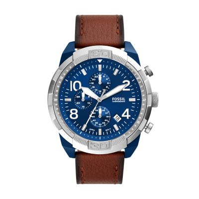 Bronson chronograph luggage leather watch new arrivals