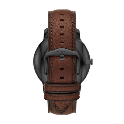 The Minimalist Solar Powered Brown LiteHide Leather Watch