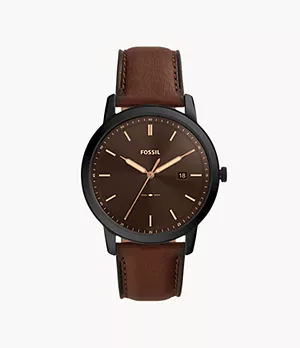 The Minimalist Solar-Powered Brown LiteHide™ Leather Watch
