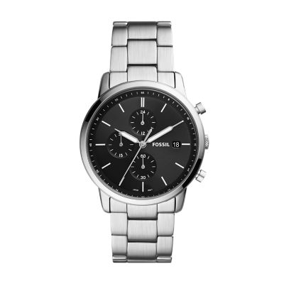 Minimalist Chronograph Stainless Steel Watch - FS5847 - Fossil