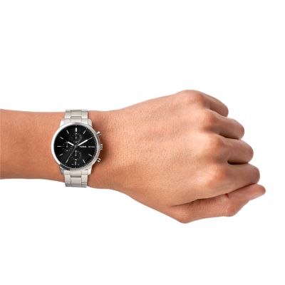 Minimalist Chronograph Stainless Steel Watch - FS5847 - Fossil