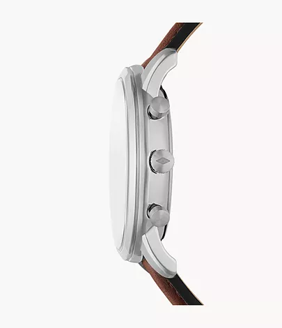 Minimalist Chronograph Luggage Eco Leather Watch - FS5850 - Fossil