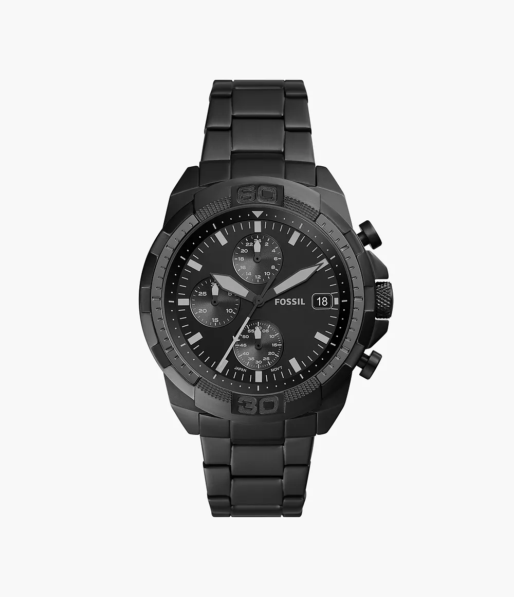 Image of Bronson Chronograph Black Stainless Steel Watch