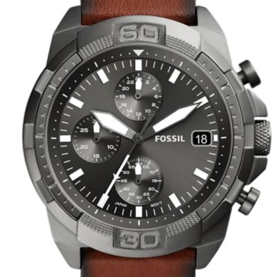 Bronson Chronograph Brown LiteHide™ Leather Watch